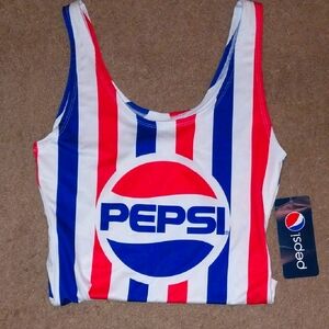 Pepsi Bold Striped swimsuit/ never worn wrong size!